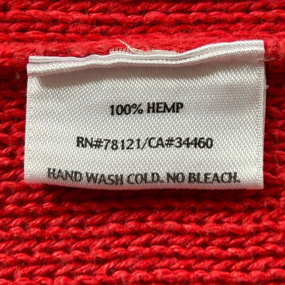 Eileen Fisher 100% hemp coral color  cardigan MED